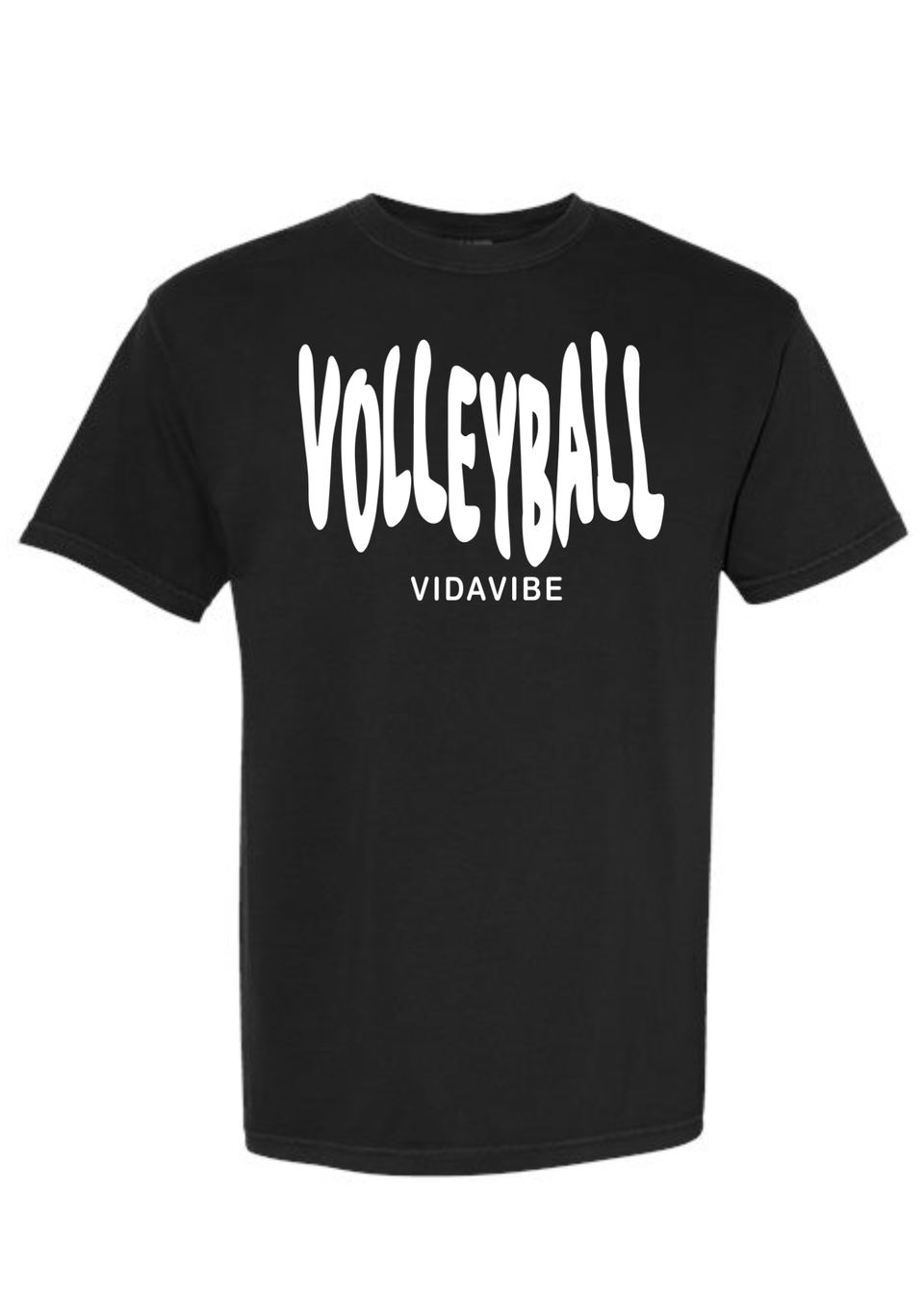 Black and White Puffy Volleyball Tee